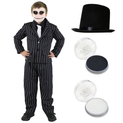 ALBTRAUM MR JACK JUNGEN HALLOWEEN SCHICKES KLEID KOSTÜM GRUSELIG KINDER KIND SKELETT