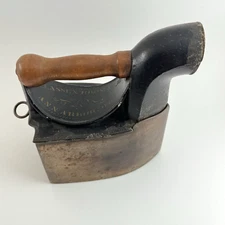 Antique Charcoal Coal Iron Classen Bros Ann Arbor MI Late 1800s Chimney Vent Sad