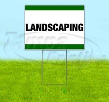 LANDSCAPING 18x24 Yard Sign WITH STAKE Corrugated Bandit USA BUSINESS SALE