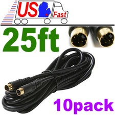 Lot10x 25ft long SVHS,S-Video,Super VHS,YC,Y C,Male-M DVD/PC TV out Cable/Cord G