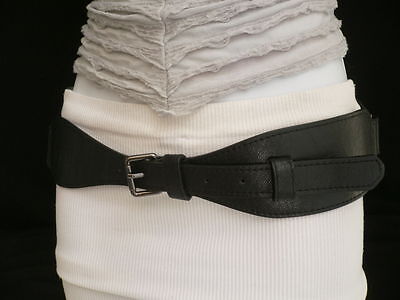 New Women Belt Fashion Hip High Waist Elastic Faux Leather