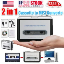 Portable Cassette Player Converter Recorder Convert Tapes to Digital MP3 Format
