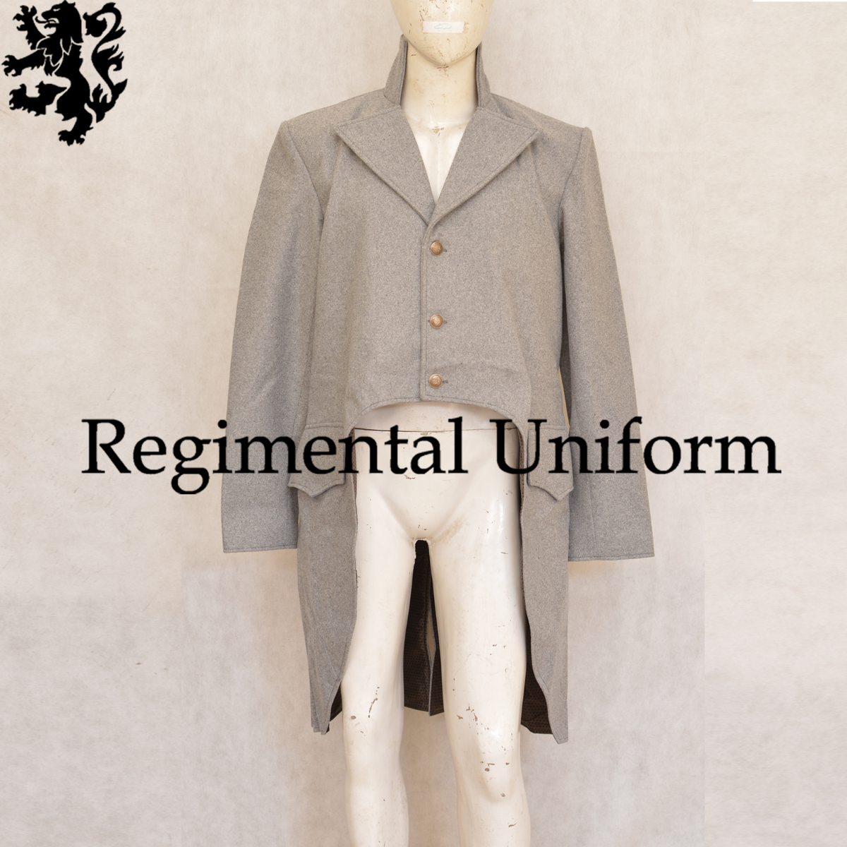 Victorian Regency Fashion Jane Austen Regency Gentleman Style Men Grey Wool  Coat