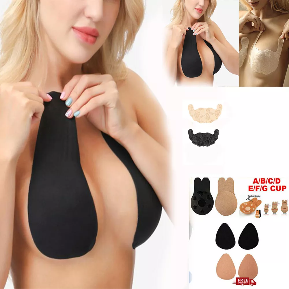 Women Cup Bra Thin Invisible Silicone Breast Pads Boob Lift Tape Nipple  Cover