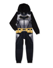 Batman Exclusive Boys Hooded Union Suit Pajama, Size: 4/5 or 8 NIP