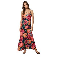 Stillwater Double Strap Slip Maxi Dress Medium Multicolor Floral $242 Retail