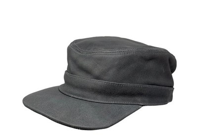 CUBA Cap Ledercap Basecap Echt Leder Schildmütze Schirmmütze Mütze Grey
