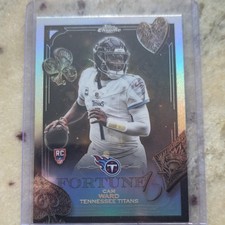 Topps 2025 Chrome Fortune 15 Rookie Refractor Cam Ward Tennessee Titans Card