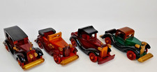 Vintage Homemade Wooden Toy Cars X4. Circa 1930.