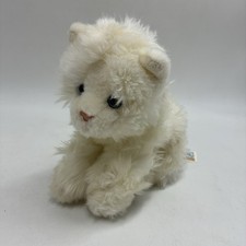 Toys R Us Animal Alley White Cat Blue Eyes Fluffy Persian Plush 12  Stuffed