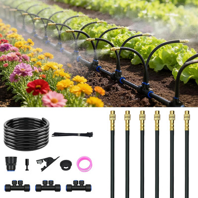 Drip Irrigation System for Garden, Automatic Watering System with Adjustable 360