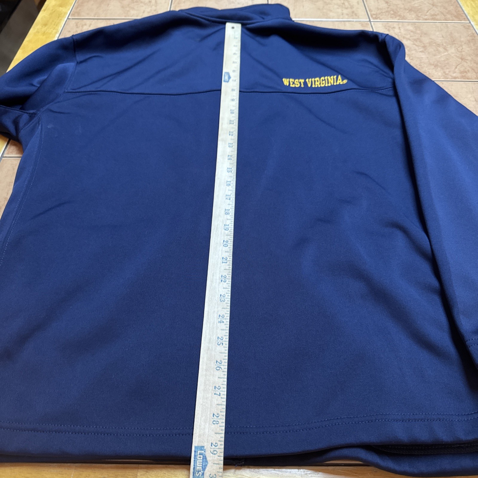 WVU West Virginia Mountaineers Jacket Sz XL Blue Champion Active Sport Logo Mens view 8