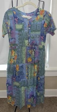 Fundamentals Floral Bojo Casual Midi/Maxi Length Dress W/Handy Deep Pockets sz M