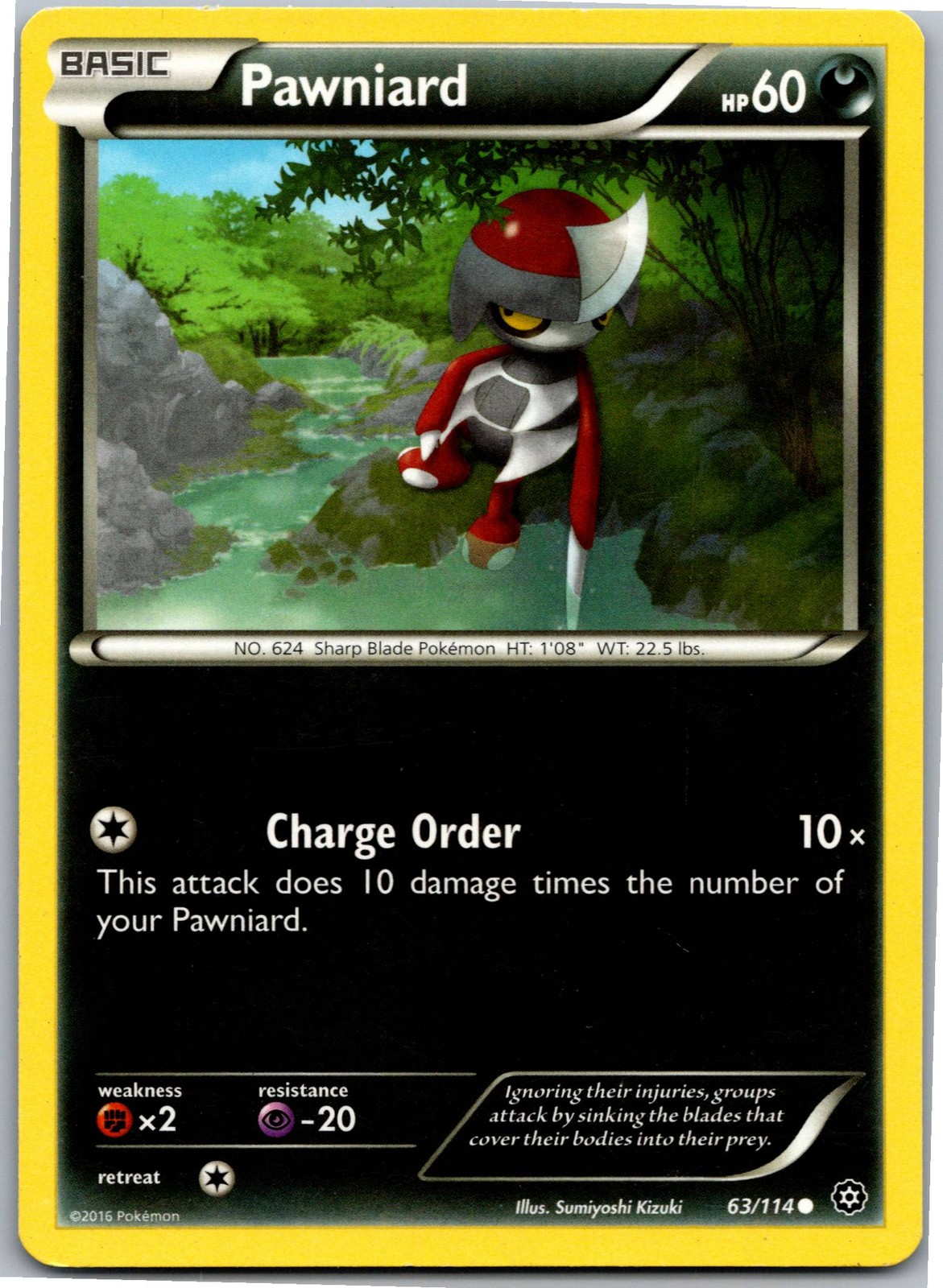 Pawniard - XY - Steam Siege 63/114 - Common - NM Pokémon TCG