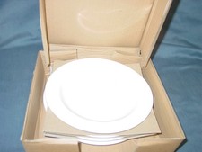 4 Wedgwood Connaught Bone China White Round Plain Edge Salad Plates Hotel Ware