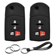 INFIPAR 2pcs Compatible with Mazda 3 5 6 CX-7 CX-9 MX-5 Miata One Size, Black