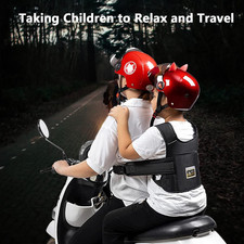 Child Motorcycle Safety Harness Reflective Strip Adjustable Kids Toddlers Aged
