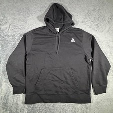Reebok Hoodie Mens XXL Long Sleeve Pockets Pullover Sweatshirt Size 2XL Black