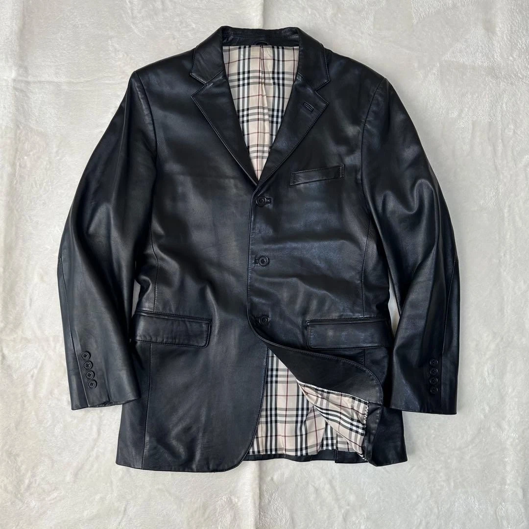 Burberry Leather Outer Shell Black Coats, Jackets & Vests for Men