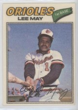 1977 Topps Baseball Patches Cloth Stickers Lee May (Two Star Back) #26 0a3
