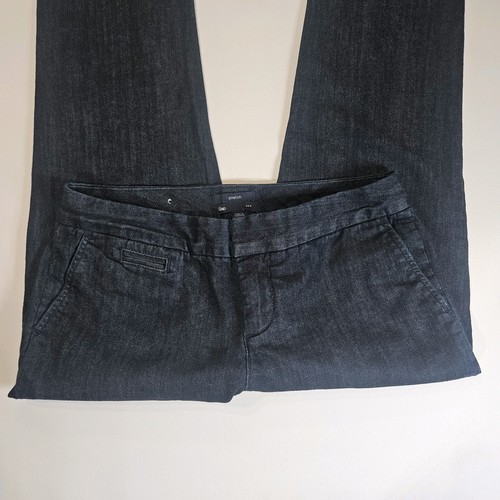 Gap Chinos Womens Size 1 Dark Navy Blue Stretch Straight Leg Cropped Low Rise - Picture 6 of 8