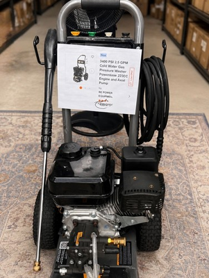 #ad BE Power 3400 PSI 2.5 GPM Gas Pressure Washer 223cc Cold Water Axial Pump $299.99