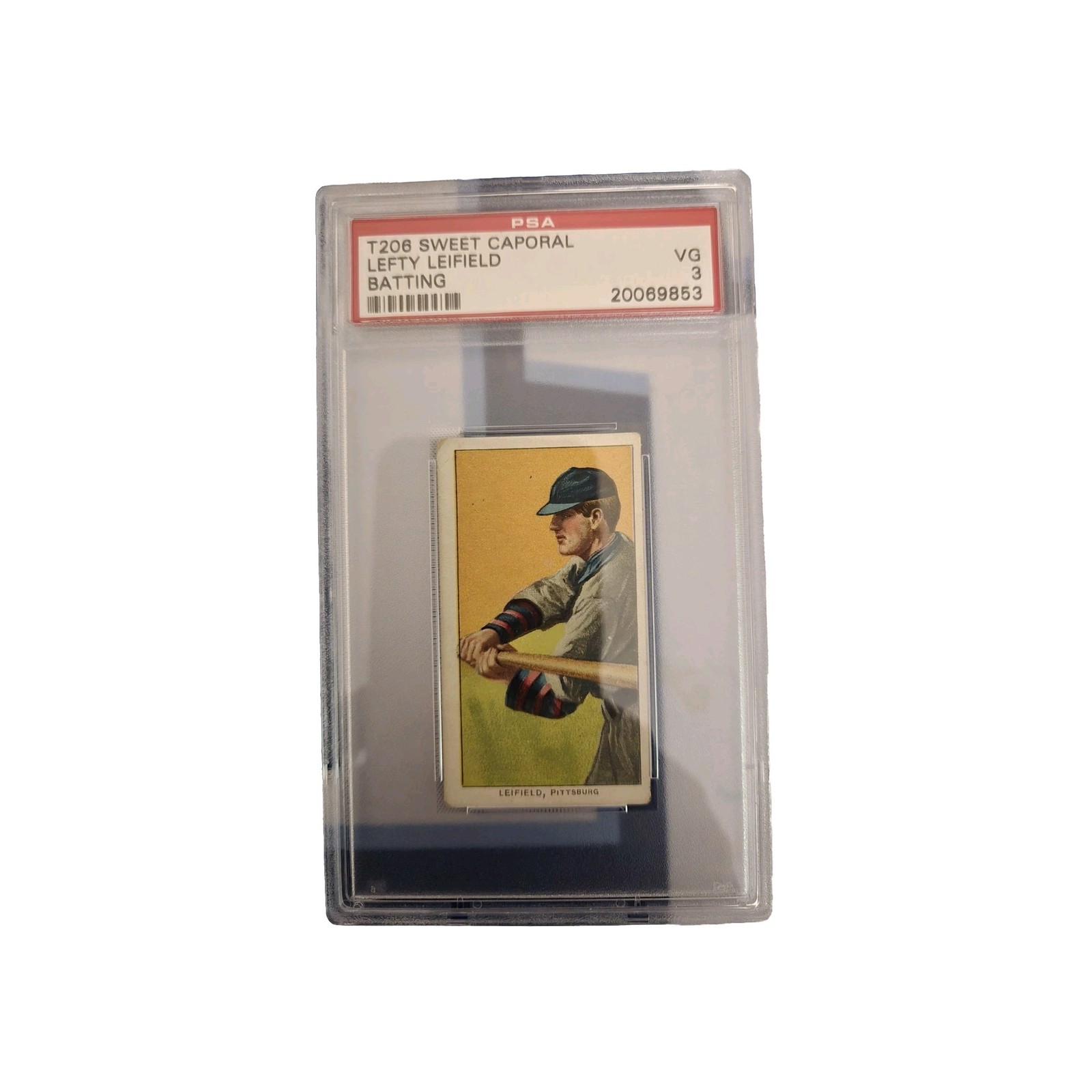 T206 Sweet Caporal Lefty Leifield Batting PSA 3