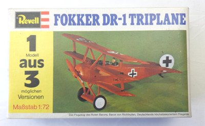 Revell H-65 1:72 Fokker DR-1 Triplane + 2 Bausätze vintage 1974 -054-