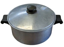 Vintage Saladmaster Aluminum 6 Qt Stock Pot No. 405 W/Vented Lid