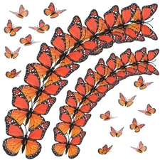 Decoración de Halloween con mariposa monarca, mariposas artificiales 3D