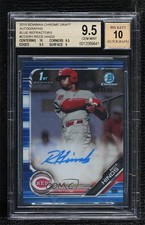 2019 Bowman Draft Chrome Pick Blue Refractor 110/150 Rece Hinds BGS 9.5 Auto ya6