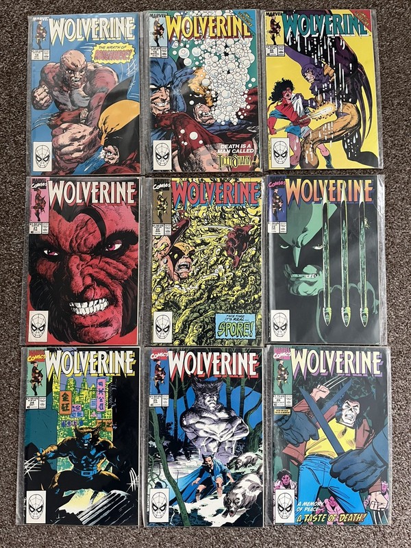 Marvel Wolverine #18-26 (9 issues) 1989–90, 1st Printing, High Grades inc*KEY*20