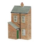 42 0217G Scenecraft N Gauge Low Relief Rear Of Terrace Right Hand Green Door