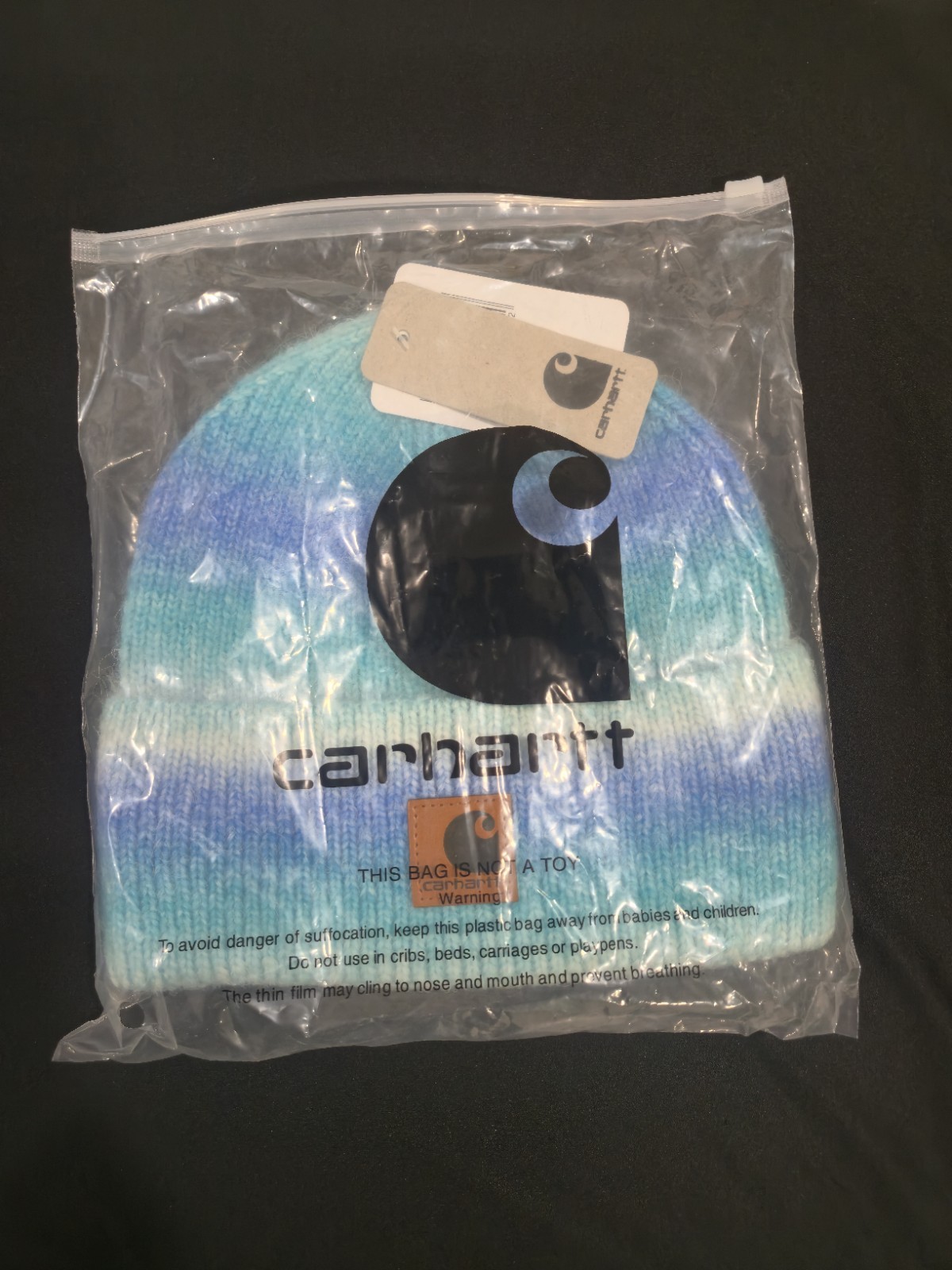Carhartt Blue Gradient Winter Knit Beanie Hat Men's One Size Men's Accessories thumbnail 2