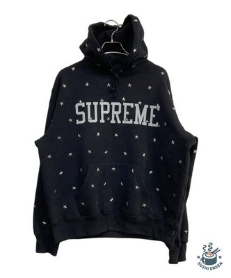 SUPREME Stars Studded Hooded Sweatshirt Size: S Black Men | eBay