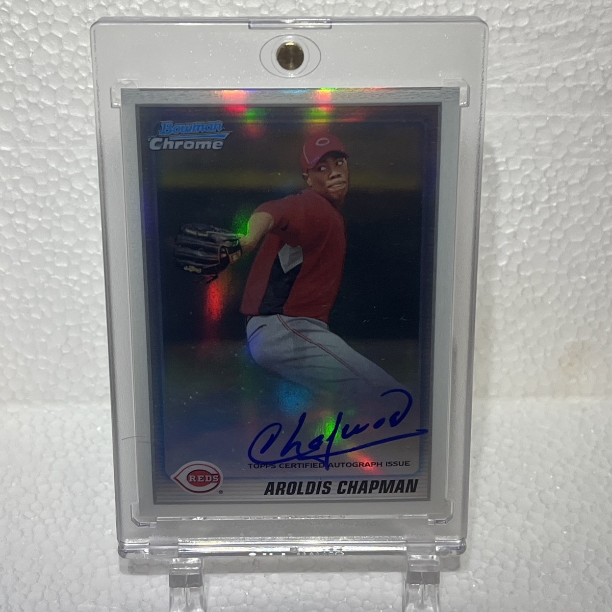 2010 Bowman Chrome AROLDIS CHAPMAN 1ST BOWMAN AUTO Refractor /500