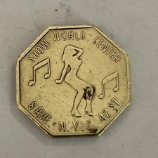 1970’s Peep Show Brass Token Show World Center Times Square 42nd & 8th NYC