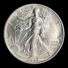 1943 Liberty Walking Silver Half Dollar, BU