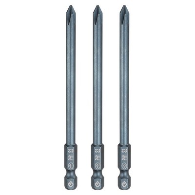 3pcs PH1 Phillips Screwdriver Bit 1/4'' Shank 4'' Long 0.2'' Rod Magnetic S2 Steel