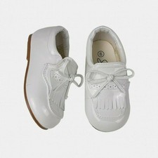 SEVVA White Patent Baby Shoes