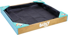 Bluey Wooden Sandpit with Cover FSC Certified Wooden Garden Sand Pit for Kids wi