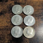 *LOT OF 6* CIRCULATED CONDITION~1966-68 ~40% SILVER KENNEDY HALF DOLLARS