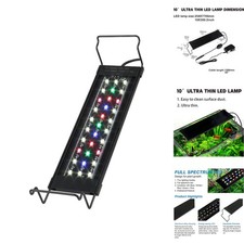 Ultra-Slim LED Aquarium Light 12W 500LM Adjustable Brackets Fish Tank Lighting