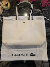 Women Lacoste Anna Large Reversible Tote Bag White/Navy Out of Stock everywhere