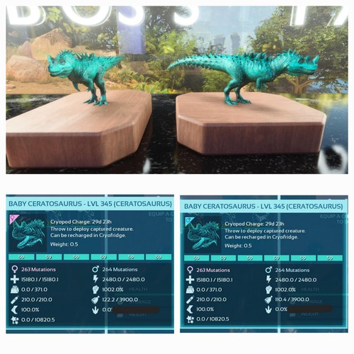 ARK ASCENDED - Paire De Bébés Mégalodon Albino ID36 Haut Statut - Pour PC, Xbox, PS5