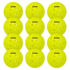 Franklin Sports X-40 Outdoor Pickleball - Standard Size - Yellow - 12 Pieces