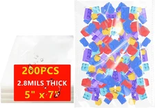 5x7 Inches 200 Pcs Self Sealing Cellophane Bags Clear Cookie Bags Resealable Cel