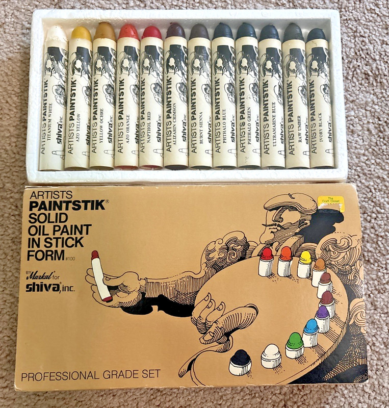 Vintage Markal Artists Paintsticks Solid Oil Paint Professional Grade Set NOS