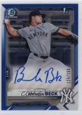 2021 Bowman Draft Chrome Pick Blue Refractor /150 Brendan Beck #CDA-BB Auto w5p