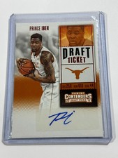 Prince Ibeh Texas Longhorns Panini Autograph Rookie Card Auto RED Foil NCAA NBA. rookie card picture